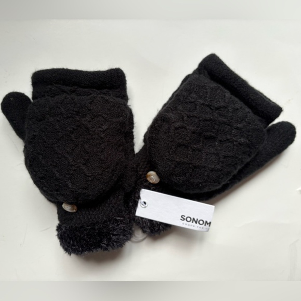 Sonoma Women's Black Mittens